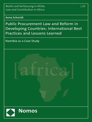 cover image of Public Procurement Law and Reform in Developing Countries
